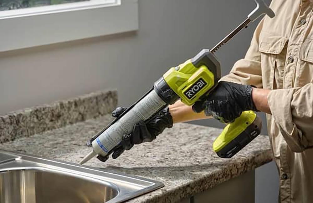 Tools under 100 dollars from Ryobi One+ 18V Cordless 10-ounce Caulk & Adhesive Gun