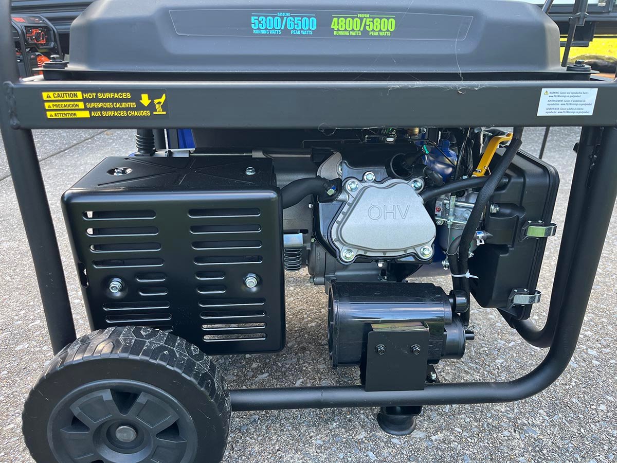 Westinghouse dual fuel generator open engine