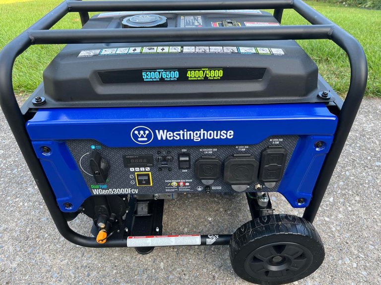 Westinghouse dual fuel generator