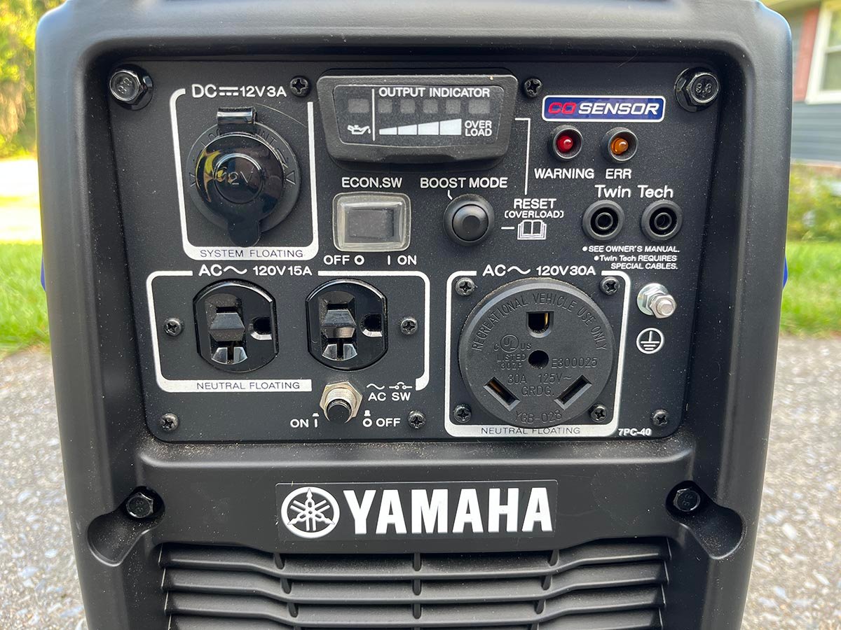 Yamaha inverter generator panel