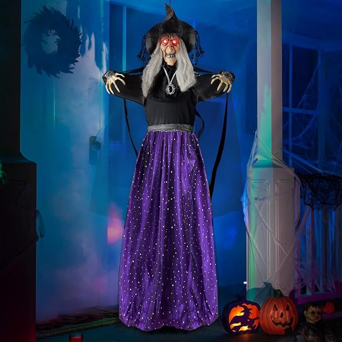 The Best Halloween Decorations on Amazon for quick delivery, animated witch