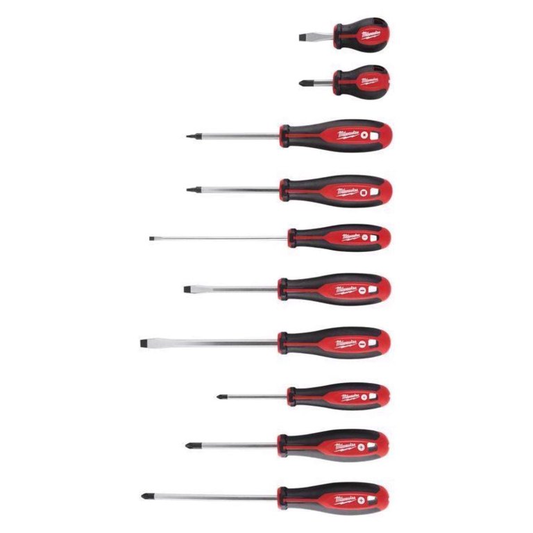 Best Early Black Friday Hand Tool Deals Milwaukee 10-Pc Phillips Slotted Screwdriver Set