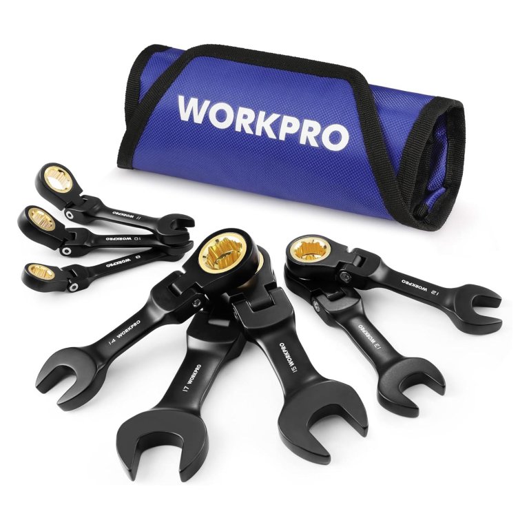 Black Friday Best WorkPro Deals on Amazon WorkPro 8-Piece Stubby Flex-Head Ratcheting Wrench Set