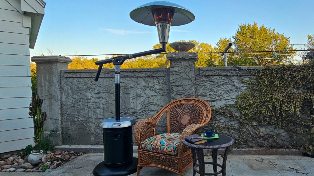 Cuisinart Directional heater warming a sitting area