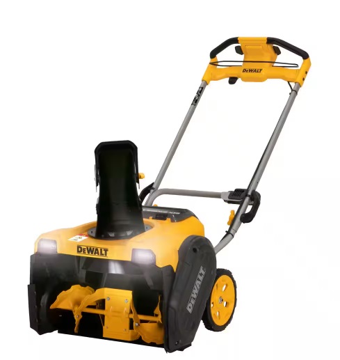 DeWalt 60V 21-in Cordless Single-Stage Snow Blower Kit on a white background
