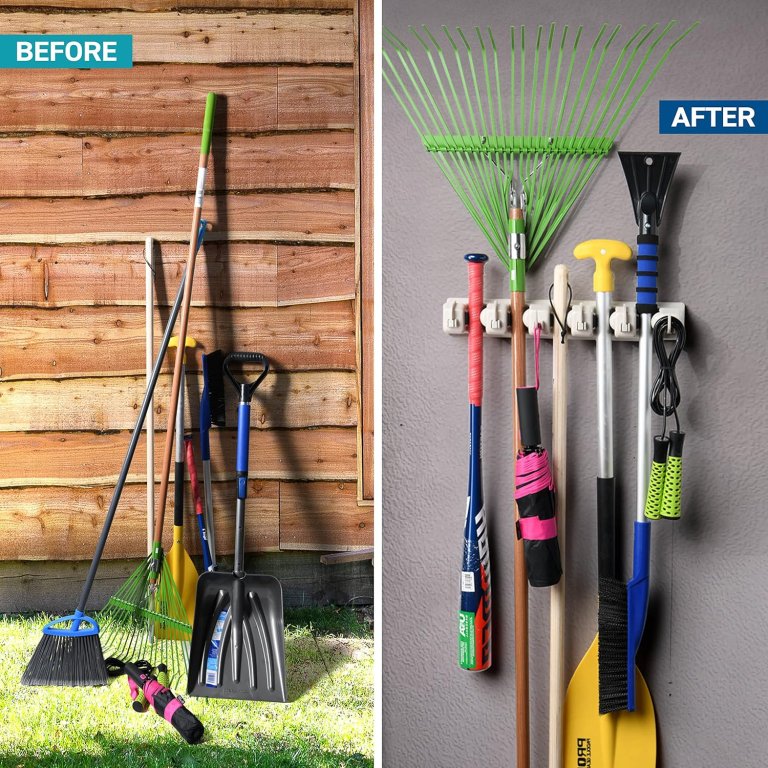 Home It Wall-Mount Mop and Broom Holder