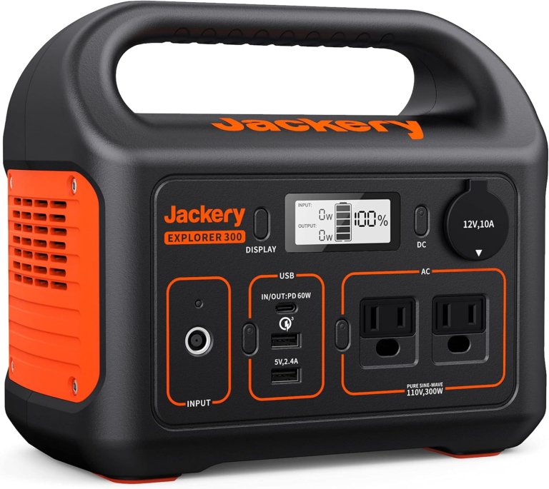 Jackery Explorer 300 Portable Power Station on a white background Portable Power Stations Are Up to 53% Off on Amazon Ahead of Black Friday
