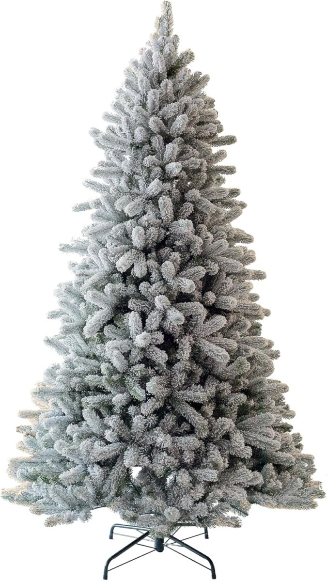 KING OF CHRISTMAS King Flock Artificial Christmas Tree (Unlit) on a white background