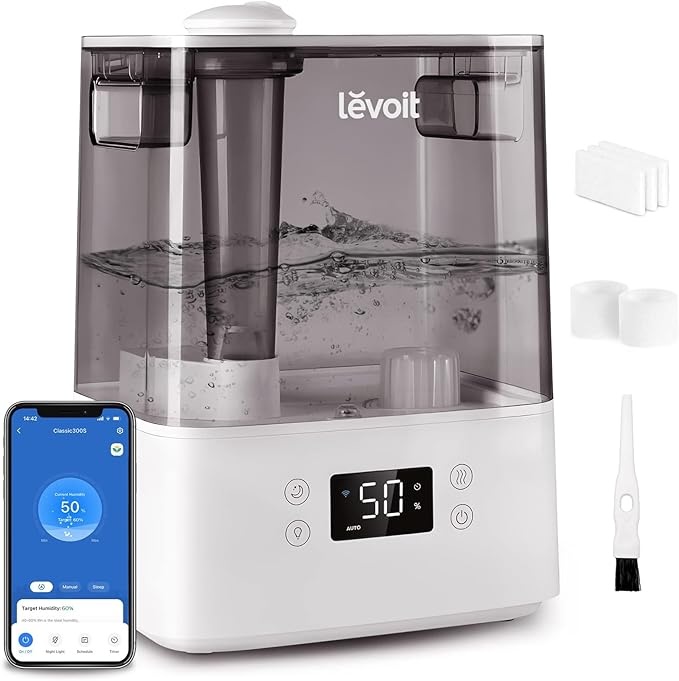 Levoit 6L humidifier on a white background.
