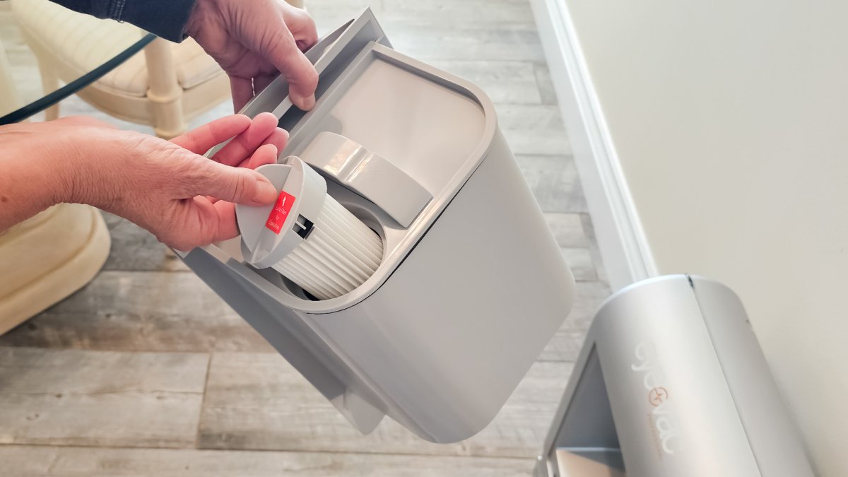 Removing the canister filter for cleaning