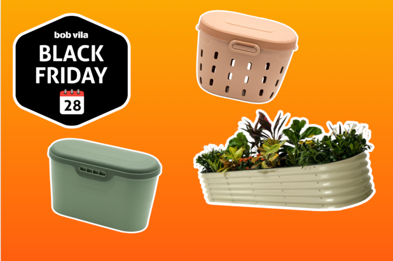 Vego Garden products on orange background