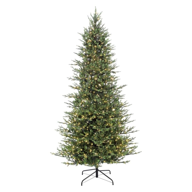 The Best Artificial Christmas Trees Puleo International Prelit Slim Balsam Fir Tree