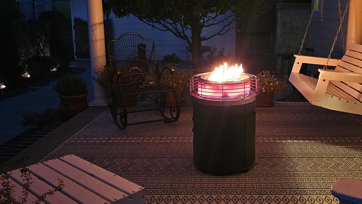 Warm the seating area and extend outside entertaining past dark