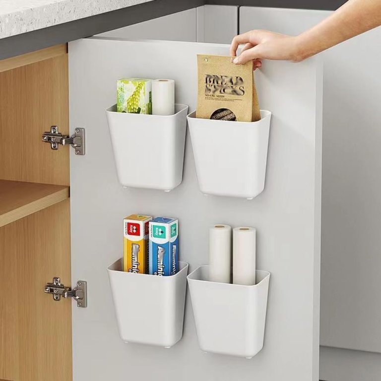 four-piece set of self-adhesive cabinet door organizers