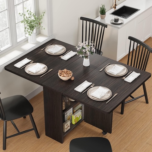 Idealhouse folding dining table set for dinner.