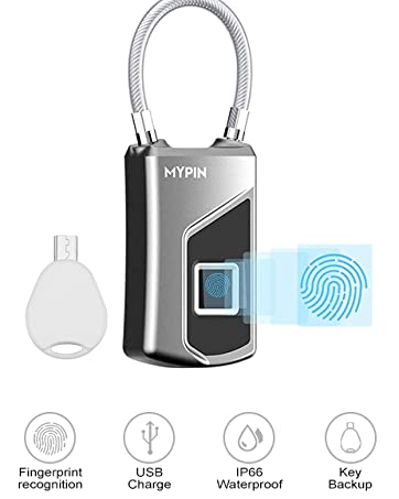MyPin fingerprint lock on a white background
