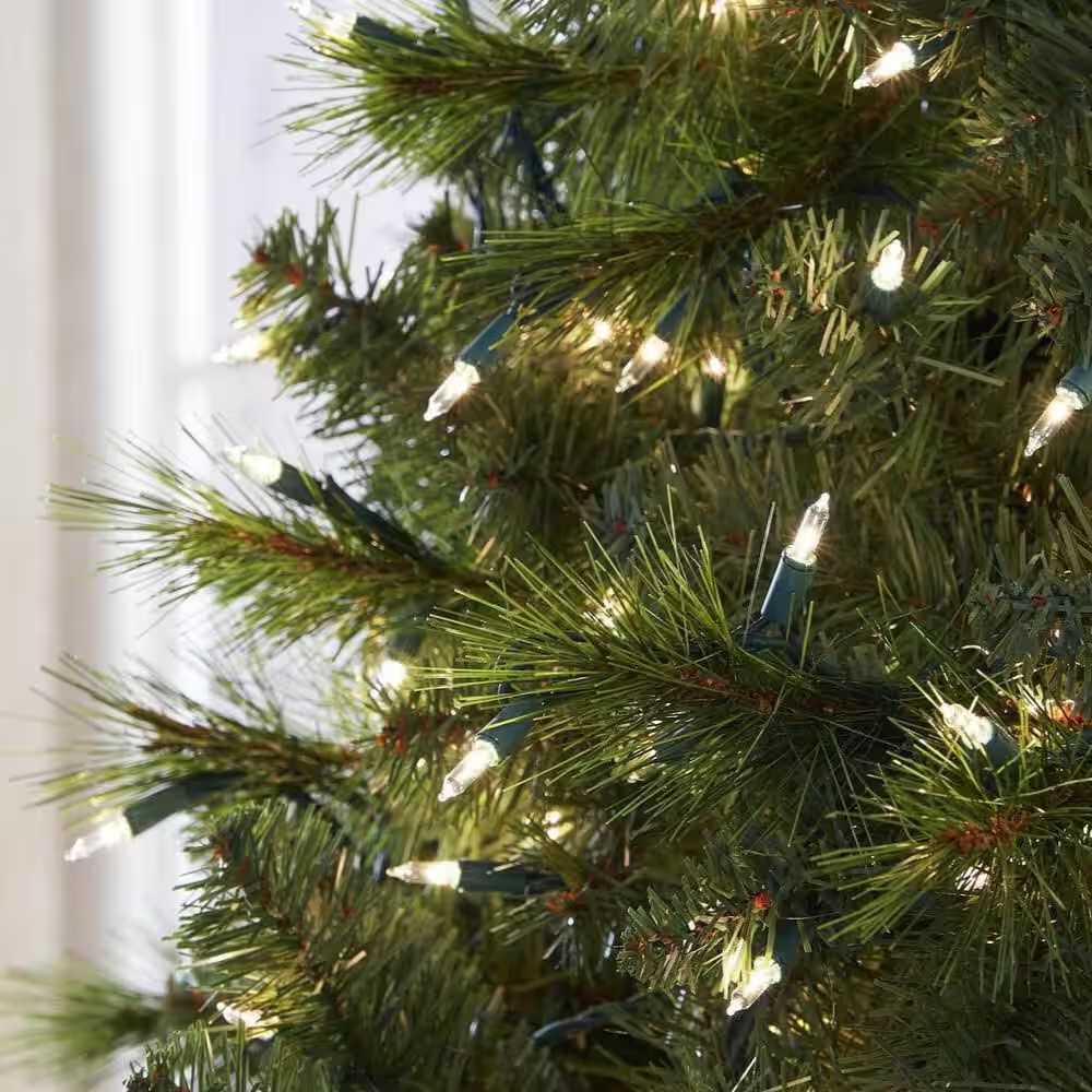 Home Accents incandescent white Christmas lights on a tree