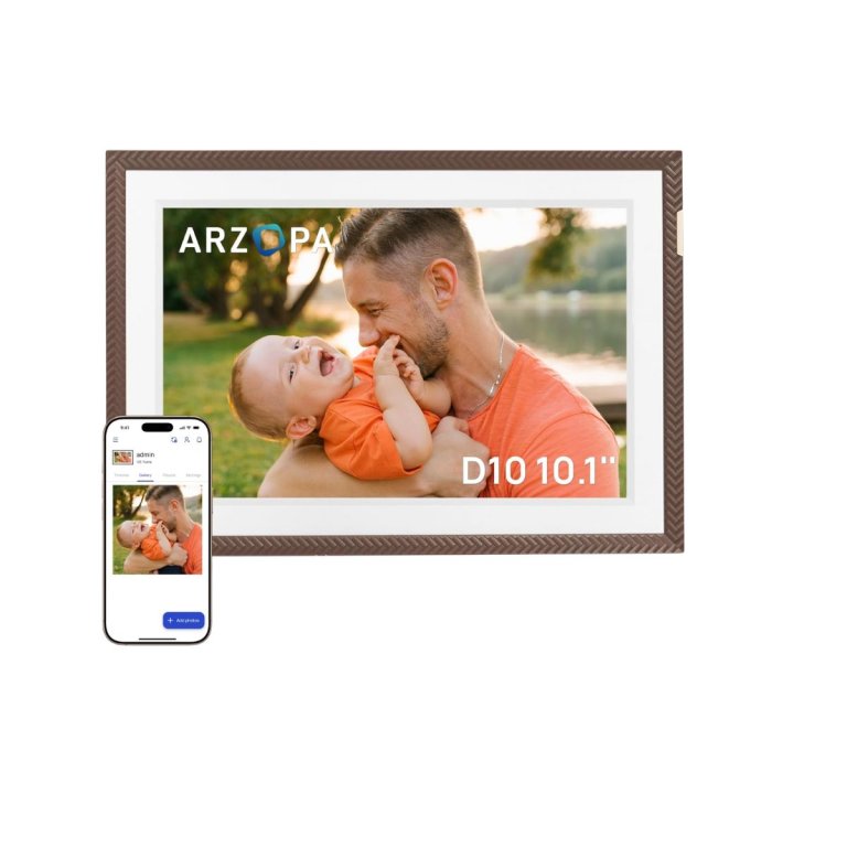 ARZOPA 10.1" WiFi Digital Picture Frame 32GB HD IPS Anti-Glare Touch Screen Digital Photo Frame