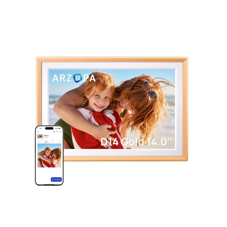 ARZOPA WiFi 14" FHD IPS Touch Screen Digital Picture Frame