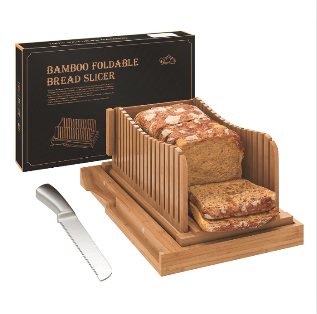 Vricc Bamboo foldable bread slicer