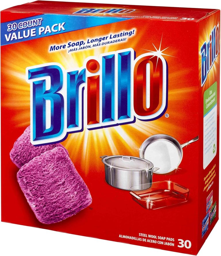 A box of Brillo Steel Wool Soap Pads
