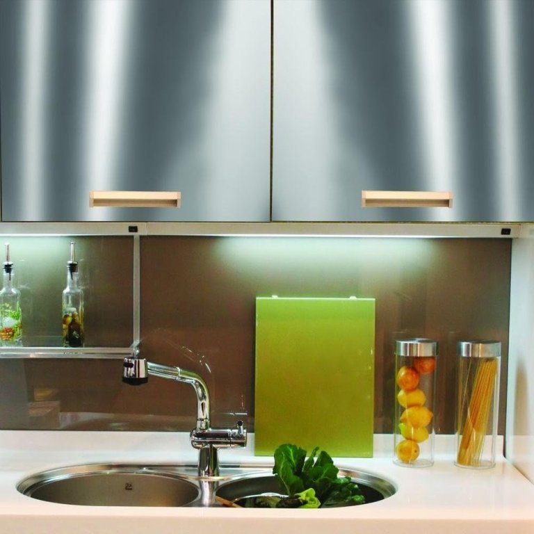 Con-Tact Brand Metal FX Creative Covering over kitchen cabinets