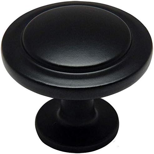 Cosmas Flat Black Round Cabinet Hardware