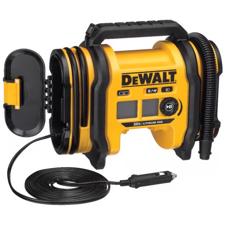 DeWalt 20V MAX Cordless Inflator on a white background