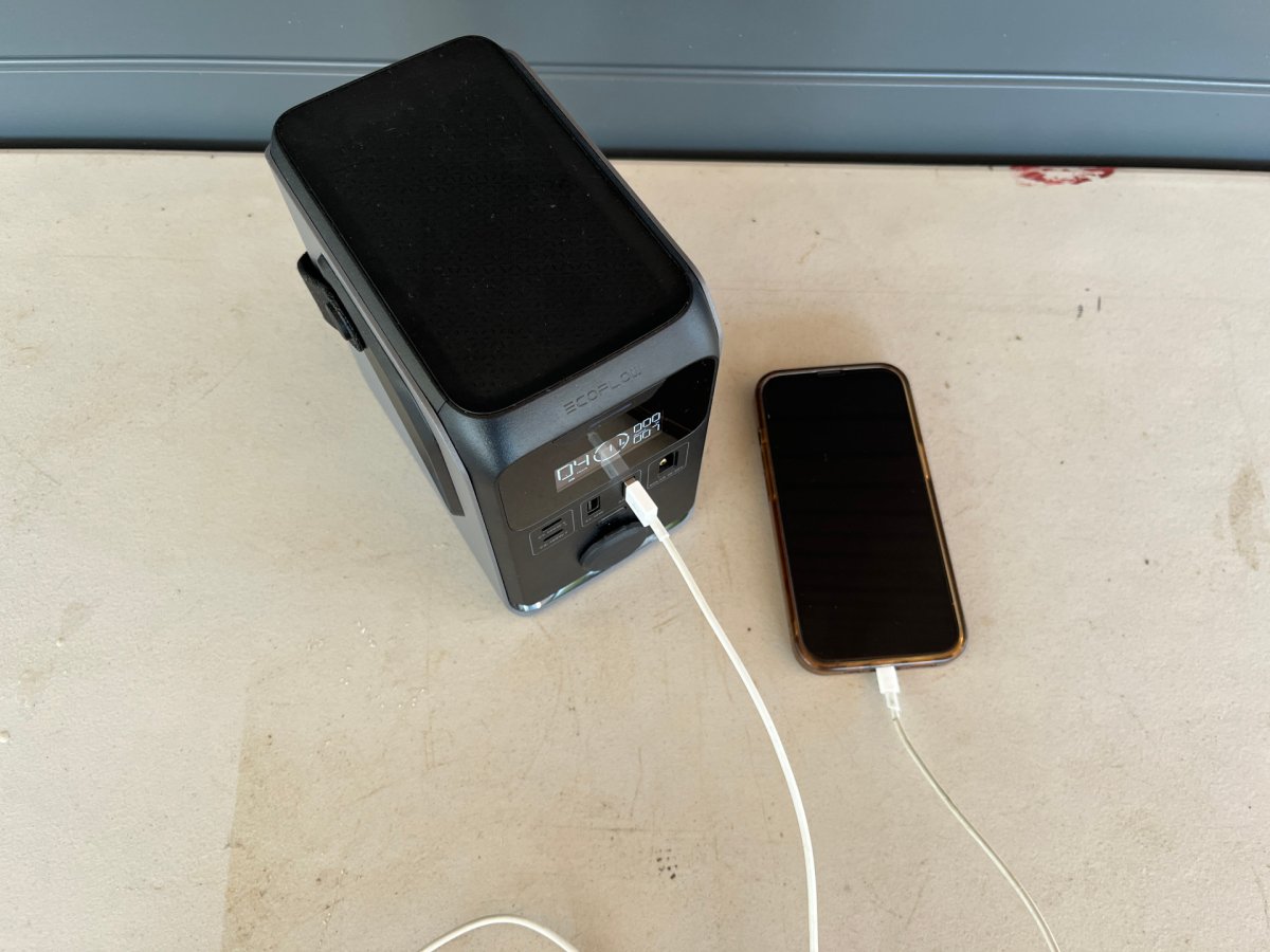 EcoFlow Trail 300 connected to a phone