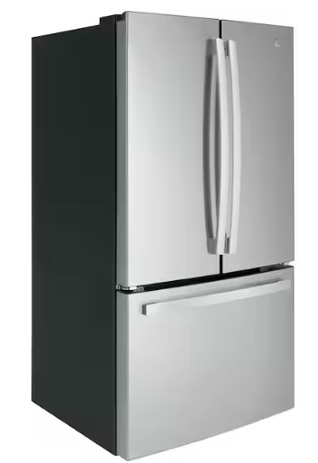GE fridgefreezer on a white background