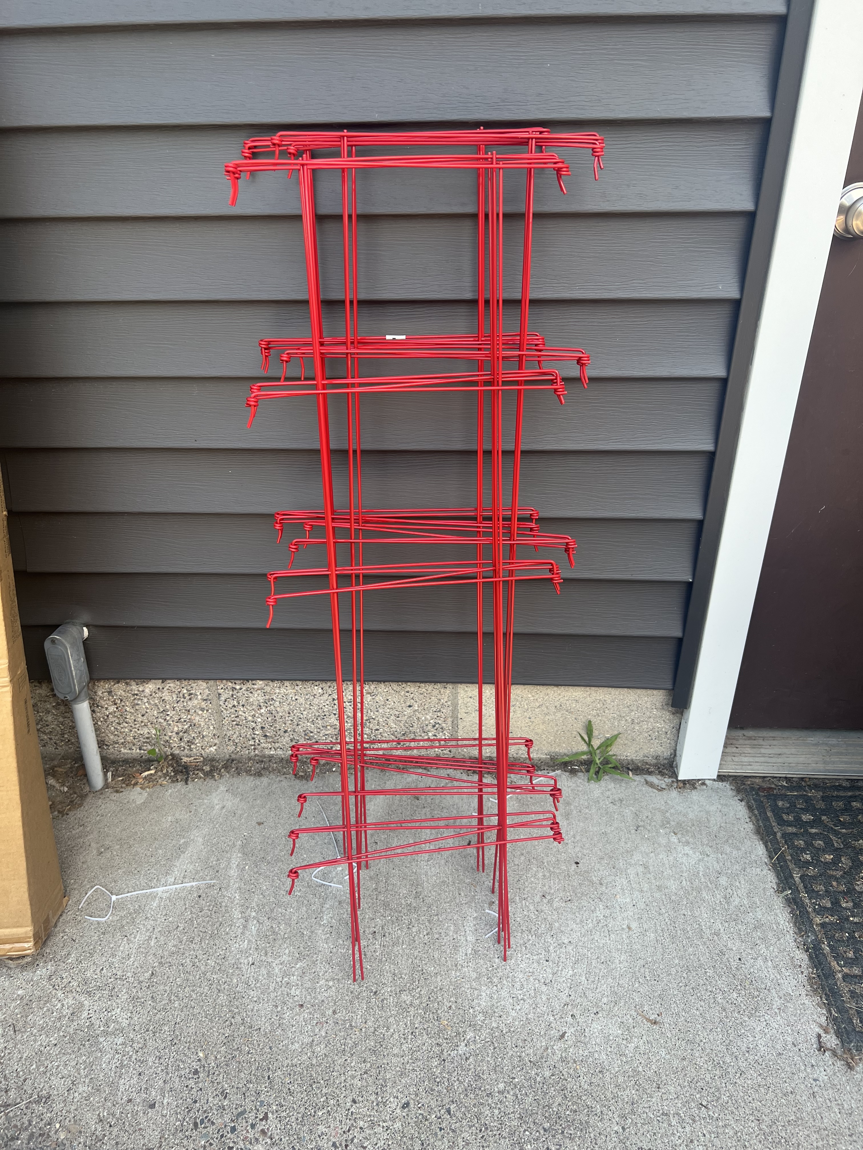 Gardener's Supply Co Tomato Cages before setup