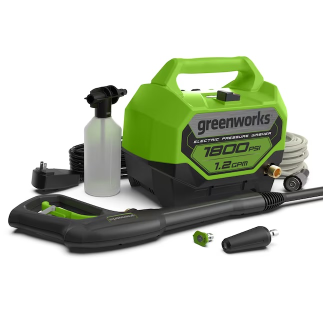 Greenworks 1800-PSI Electric Pressure Washer on a white background