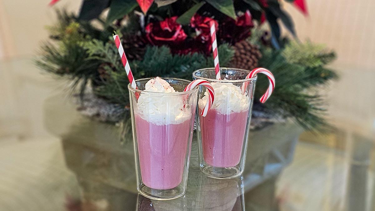 Holiday Cranberry slushies made by the Ninja Slushi Max