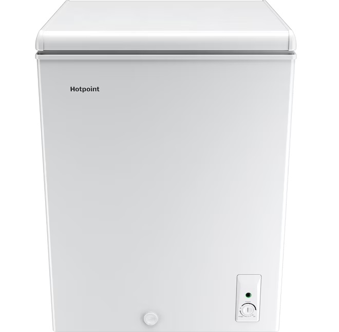 Hotpoint chest freezer on a white background