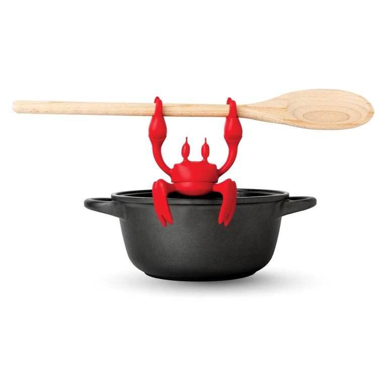 Kitchen Gadget Deals Roundup OTOTO Red the Crab Silicone Utensil Rest