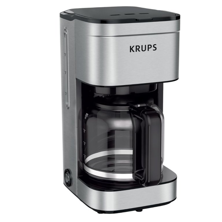The Krups Simply Brew 10-Cup Coffee Maker on a white background