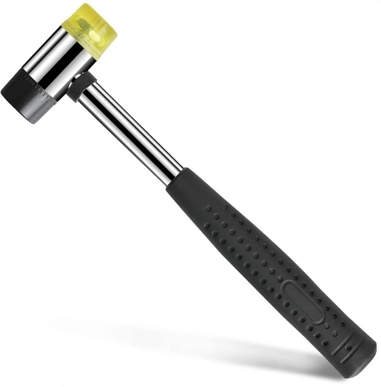 The Leglo Rubber Mallet Hammer Tool on a white background