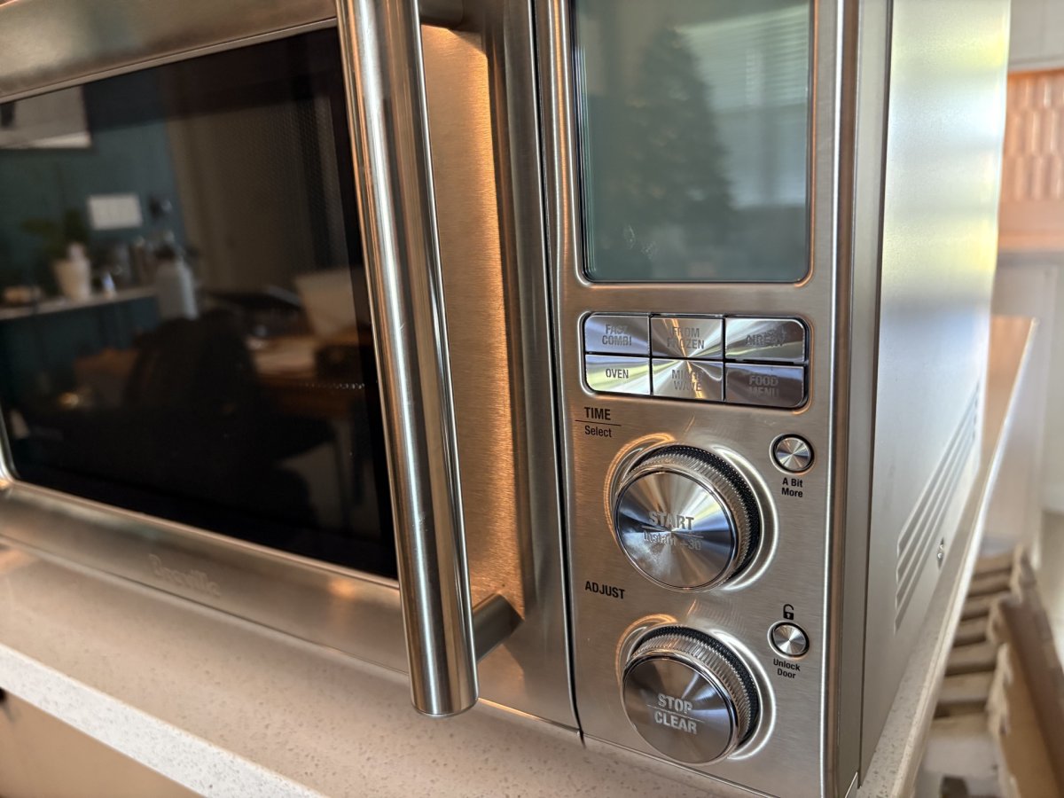 Microwave Convection Oven closeup buttons