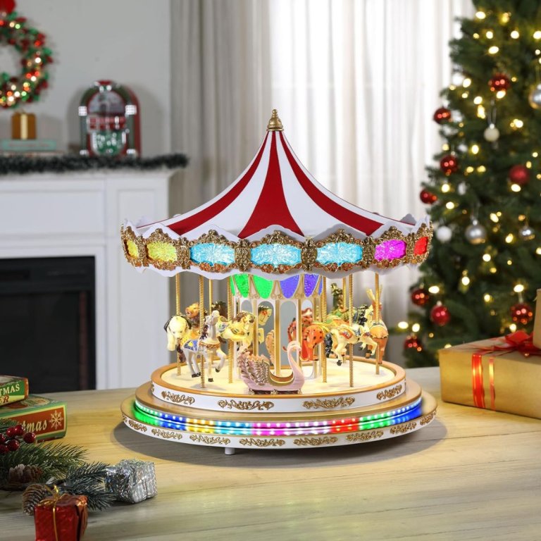 _Mr. Christmas 17 Animated RGB Light Show Christmas Carousel