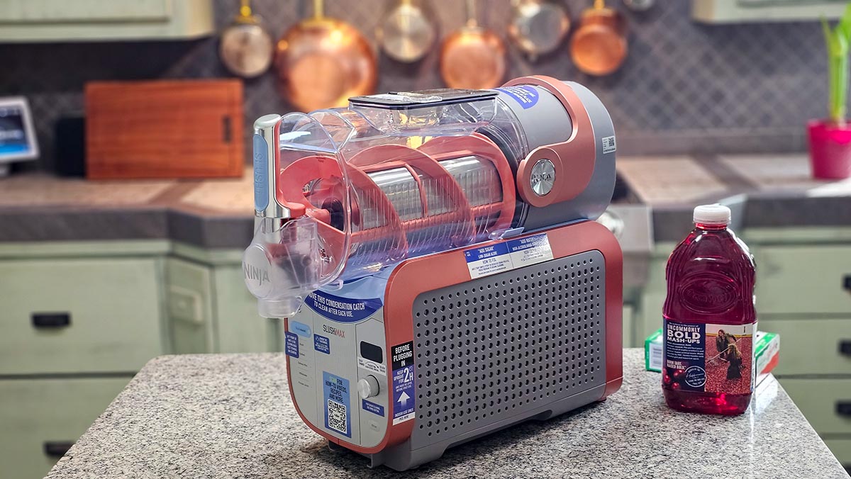 Ninja Slushi Max on a kitchen counter, ready to use