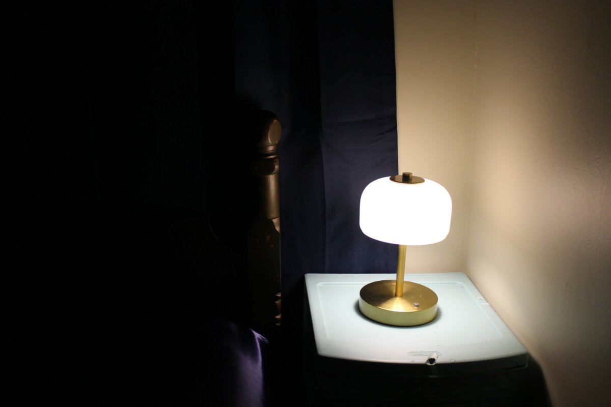 Oneach lamp on nightstand