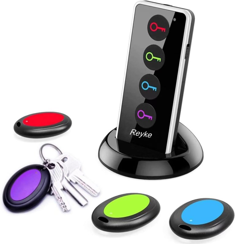 Reyke Key Finder with four colorful tags