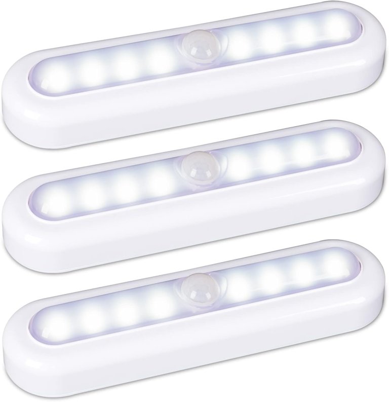 Three STAR-SPANGLED Motion Sensor Lights on a white background