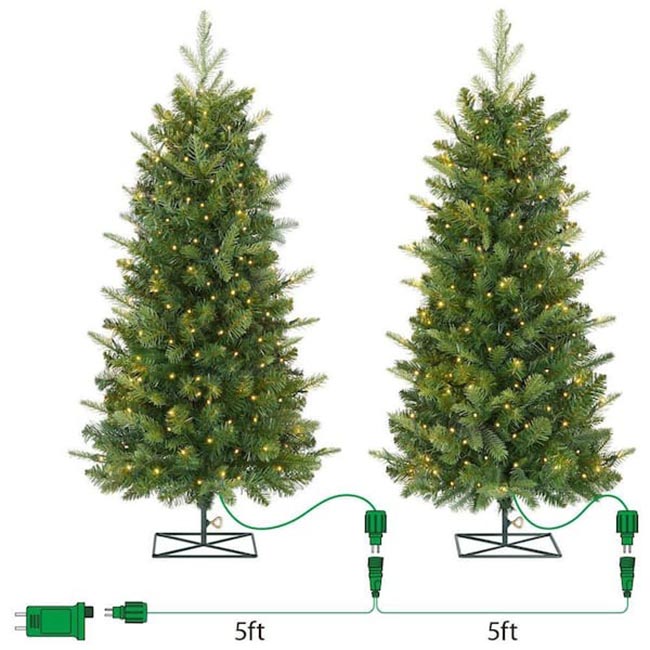 The Home Depot’s Christmas Decor Deals Home Decorators Collection 2-pack 3-ft Grand Duchess Twinkling Balsam Fir Trees