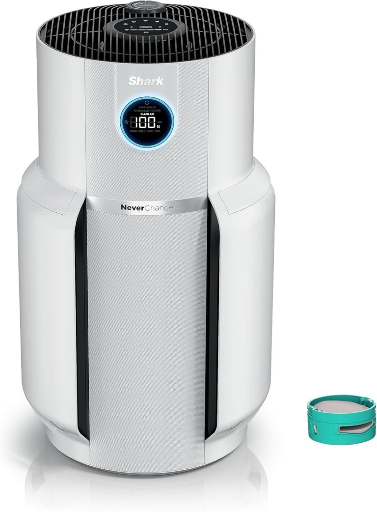 Shark Air Purifier with NeverChange Air Filter Technology, 5 Year HEPA Filter, Covers 1400 Sq. ft, (Renewed) on white background