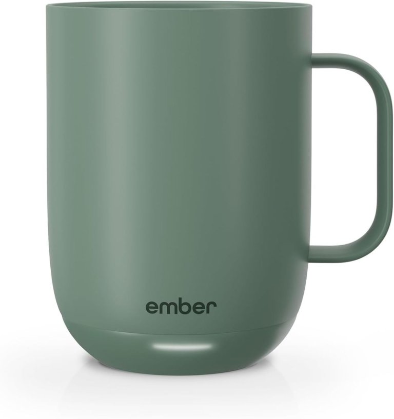 Ember Temperature Control 14oz Smart Mug 2, Sage Green. (Renewed)on white background