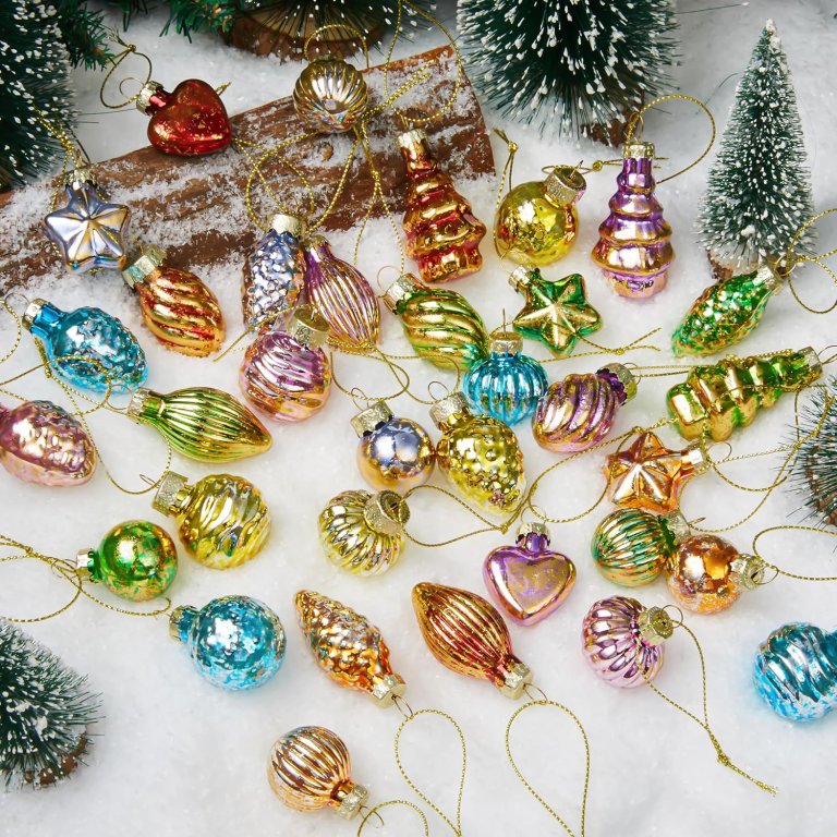Create a Vintage Christmas for Less: Vintage ornaments