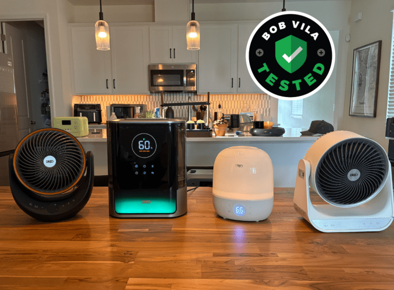 4 dreo products on a wood kitchen counter