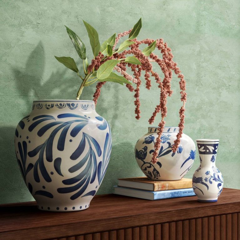 Blue and White Ceramic Vases