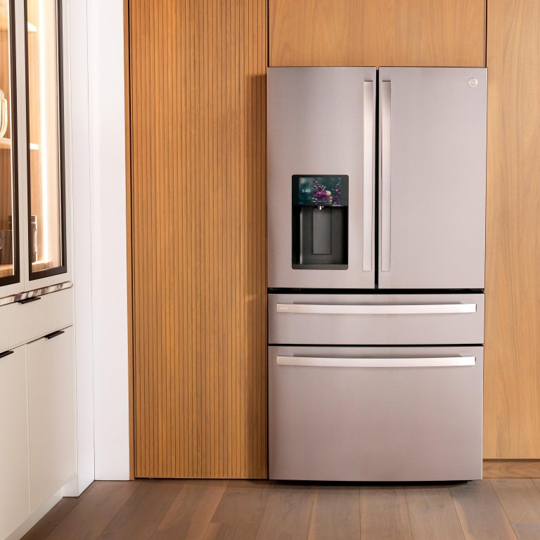 CES Products We're Excited About GE Profile Smart Refrigerator with Kitchen Assistant